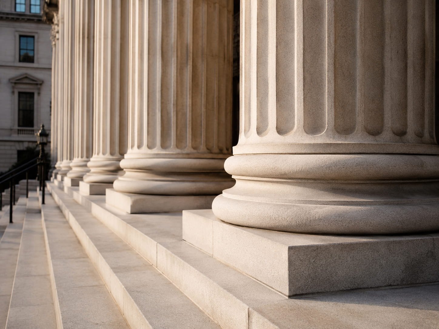 Close view of courthouse columns